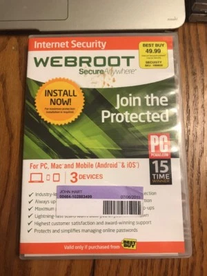 Webroot SecureAnywhere Internet Security For PC/MAC/Mobile Ships N 24h - Image 1 of 4