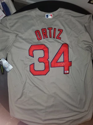 Camiseta deportiva firmada por David Ortiz NIKE Boston Red Sox Auto Beckett XXL Foto 1 de 4