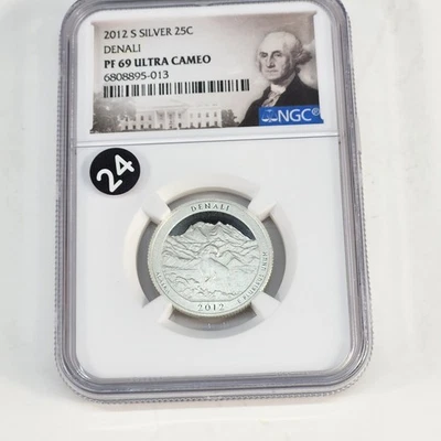 2012 S Silver 25C Denali Alaska Quarter NGC PF 69 Ultra Cameo America The Beauti - Image 1 of 2