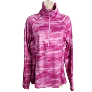 Under Armour Damen Gr. S rosa Camouflage 1/4 Zip Langarm Pullover sportlich Oberteil - Bild 1 von 9