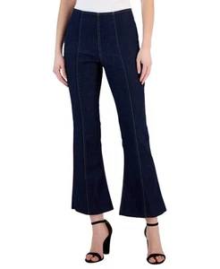 INC International Concepts Women's High-Rise Pull-On Flared Cropped Jeans - Picture 1 of 2