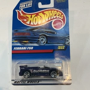 Hot Wheels Blue Hangtag Ferrari F50 Blue Stunt Machine Team Leader - Picture 1 of 2
