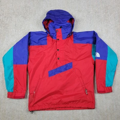 The North Face Jacket XS Mens Red Hooded T Snap Waterproof Coat Gore Tex USA VTG - Image 1 of 4