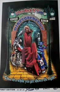Grateful Dead John's Rock n Ride BiketoberFest 2025 Limited Signed Poster #03/25 - Picture 1 of 4