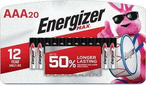 Energizer AAA Batteries Max Triple A Alkaline 20 Count 20 Count (Pack of 1) - Picture 1 of 6