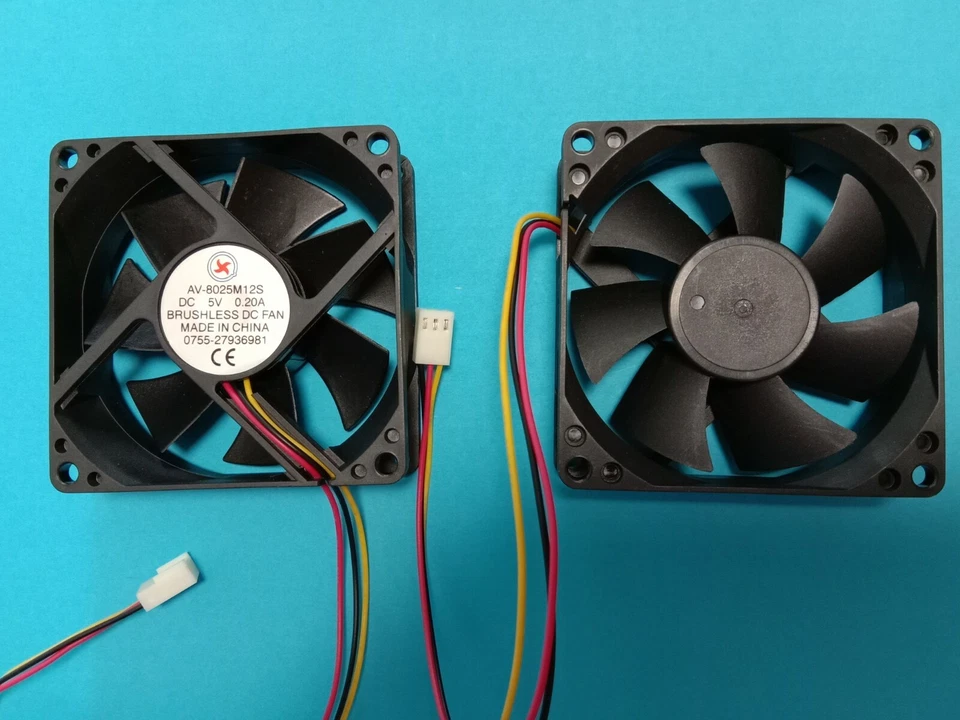 1 pcs Brushless DC Cooling Fan 5V 8025S 7 Blades 80x80x25mm 3pin Sleeve Bearing - Image 1 of 4