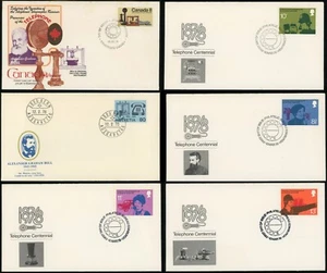 Telephone Centennial Communication Alexander Graham Bell FDC Cover Collection - Picture 1 of 7