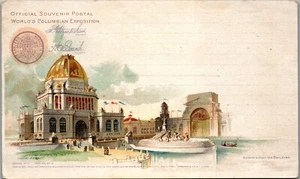 Cartolina Esposizione Mondiale Colombiana (1893) Amministrazione Bldg, Chicago, Ill - Foto 1 di 2