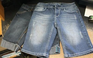 Lot of two size 12 girls jeans, cropped (YMI & Bongo) - Picture 1 of 8
