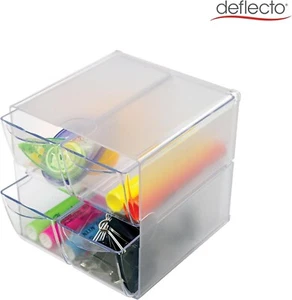 Aufbewahrungsbox Cube, 4 Schubladen, 153 x 153 x 183 mm glasklarem Polystyrol - Bild 1 von 3