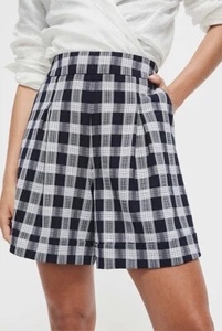 Gingham shorts size 8 Witchery Dark Navy and White Check - Picture 1 of 4