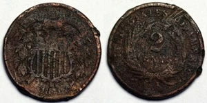1871 Two Cent Piece - Picture 1 of 1