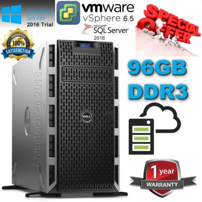 Dell PowerEdge T320 Xeon E5-2450  2.10GHz 8-CORE 96GB DDR3 Perc H710P -6x4TB SAS - Image 1 of 4