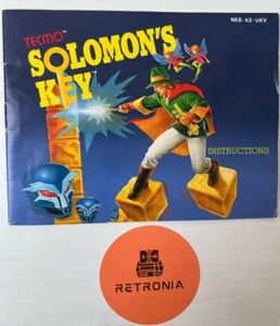 Solomon's Key Nintendo Nes Game Instruction Manual UK Version - Picture 1 of 3