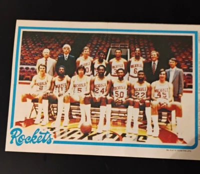 1980-81 Topps Houston Rockets Poster #6 of 16 near mint (see scan) - Image 1 of 2