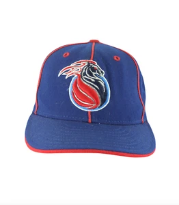 Vintage New Era Detroit Pistons Flames Horse Logo Basketball eng anliegende Mütze 7 1/8 - Bild 1 von 8