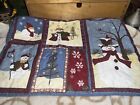 Lot de quatre tapis de Noël bonhomme de neige décoration de table d'hiver place Saint-Nicolas