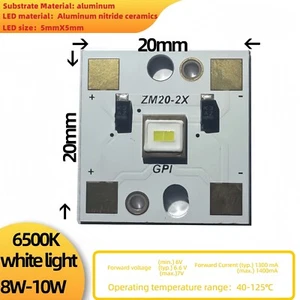 2pcs Car lights COB LED beads white light 6V-6.6V-7V 1400MA 10W 6500K 1000lm - Picture 1 of 3