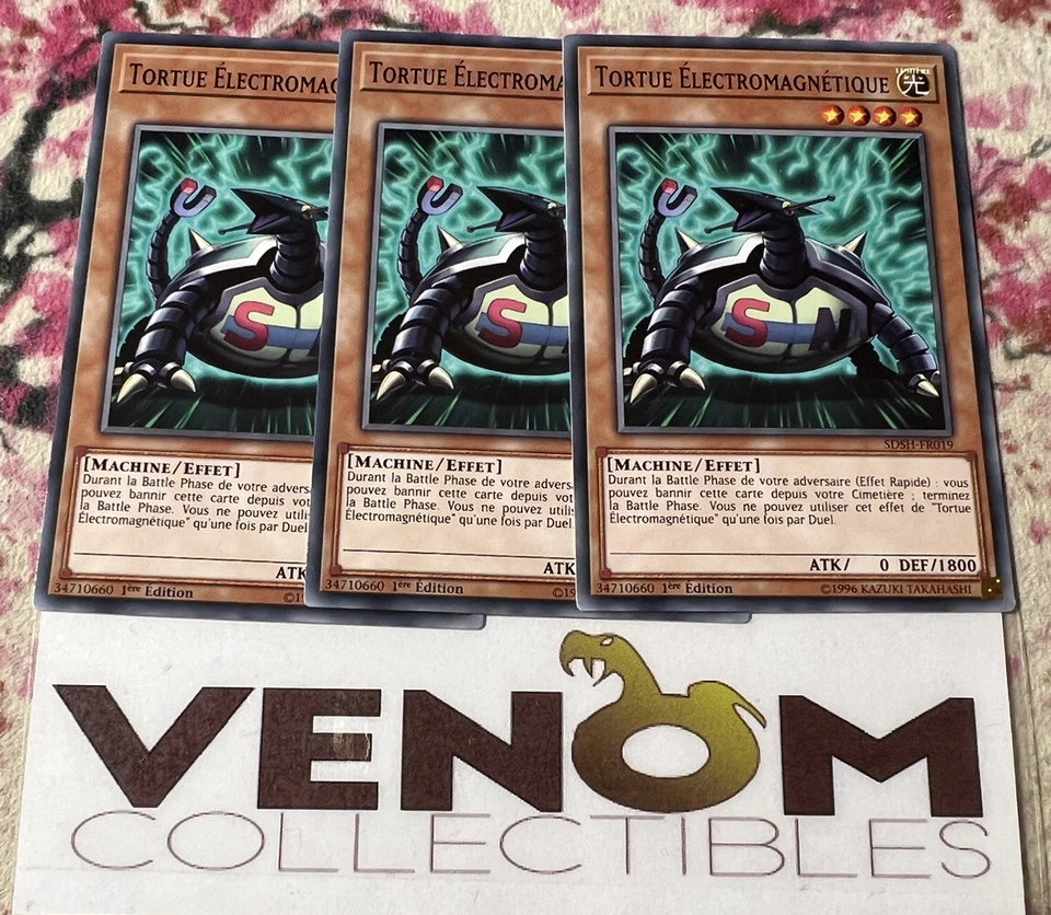 3x (M/NM) *FRENCH* Electromagnetic Turtle SDSH-EN019 Common 1st Edition YuGiOh - Image 1 of 1