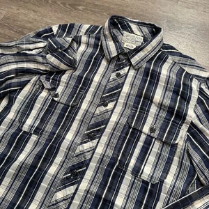 Lucky Brand Shirt Mens Medium Plaid Western Rugged Durable Pocket Button Up - Picture 1 of 8