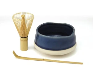 New AVANTI Matcha Ceremonial Tea Set Ceramic Bowl Handmade Whisk Scoop Bamboo - Picture 1 of 2