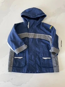 Vintage OshKosh Dark Blue Color Block Wind Breaker Jacket 2T - Picture 1 of 10