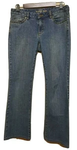 MICHAEL KORS Womens Mid Rise Flare Jean Size 6 Medium Wash Denim Blue Flat Front - Picture 1 of 12