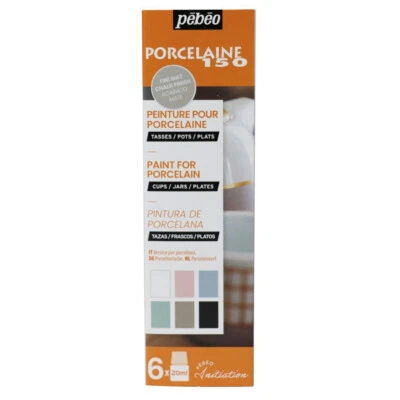 6pc Pebeo Porcelaine Paint 150 Chalk 20ml Creative Art Painting Medium - image 1 of 4