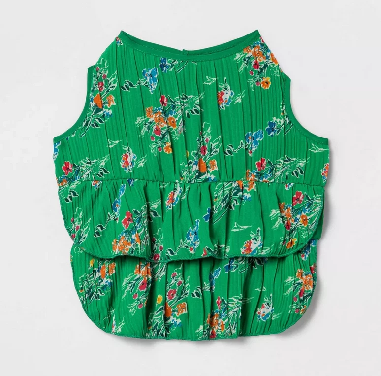 Сапоги и Barkley маленький зеленый цветок платье домашних животных одежда цветочный собаки и кошки платье - Изображение 1 из 1