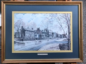 “Brandywine Village” Andrew Wyeth Framed Double Matted Print Made In USA - Picture 1 of 10