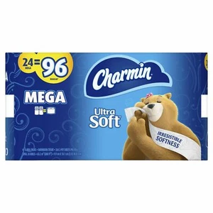 Papel higiénico Charmin ultra suave rollo 24 mega plus = 96 regular (264 hojas/rollo) - Imagen 1 de 4
