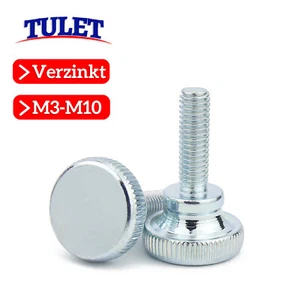 Tornillos moleteados forma alta DIN 464 acero galvanizado M3 4 5 6 8 10 tornillo moleteado - Imagen 1 de 3