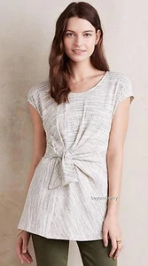 NUOVA tunica Anthropologie Heathered con cravatta davanti di Everleigh taglia M - Foto 1 di 5