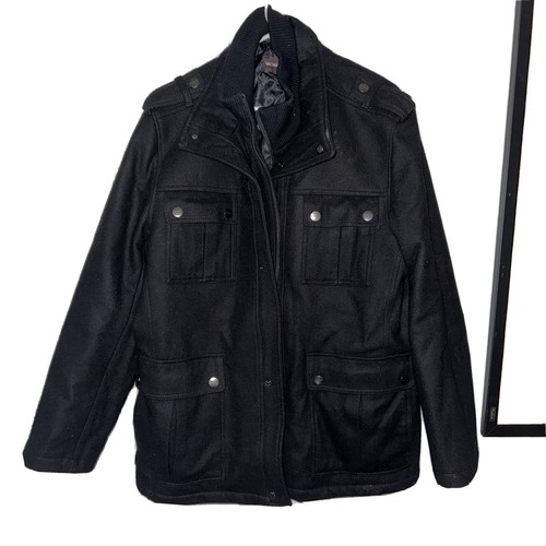 Cappotto Michael Kors grigio stile militare XXL misto lana