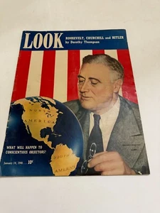 January 14 1941 Look Magazine Franklin Roosevelt WWII - Picture 1 of 4