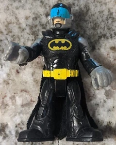 Fisher Price Imaginext DC Super Friends visor Batman Figure Black RARE - Picture 1 of 2