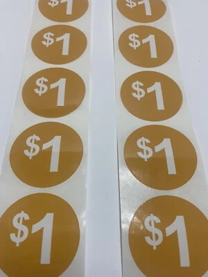 SNACK ATTACK 10 Count Round 2” Inch $1.00 VENDING LABEL PRICE STICKERS - Free Shipping