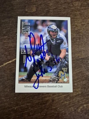 1997 Milwaukee Brewers Police Mike Matheny Autograph - Image 1 of 2