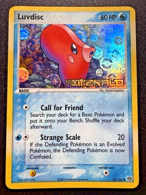Luvdisc 53/106 EX Emerald Pokemon Card Reverse Holo Foil Rare HP - Image 1 of 4