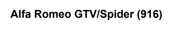 CD CATALOGO RICAMBI ALFA ROMEO SPIDER GTV 1.8TS 2.0TS 2.0JTS 2.0V6 3.0 3.2 - 916 - Immagine 1 di 4