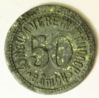 GERMANY (Maudach) 50 Pfennig ND - Zinc - Notgeld - VF- - 2761 - Image 1 of 2