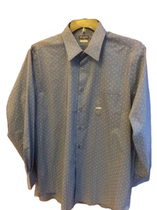 Van Heusen FLEX Herren Hemd Gr. L (16 1/2 mit 32/33" lang SLV) blau/weiß neu ohne Etikett - Bild 1 von 10