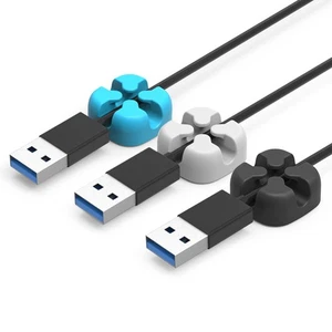 5 Pcs Câble Clips Cordon Protecteur Support De Câble Fil Organisateur - Afbeelding 1 van 12