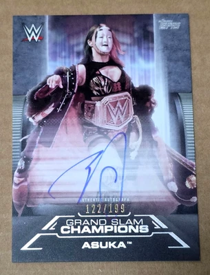 2021 Topps WWE Undisputed Asuka Grand Slam Champions Auto 122/199 Made - Image 1 of 2