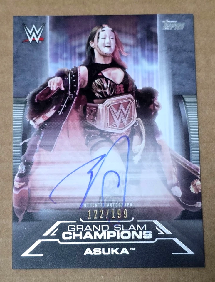 2021 Topps WWE Undisputed Asuka Grand Slam Champions Auto 122/199 Made - Image 1 of 2