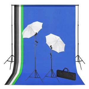 Studio fotograficzne Zestaw System tła Ekran studyjny Lampa studyjna Zestaw studyjny vidaXL - Zdjęcie 1 z 11