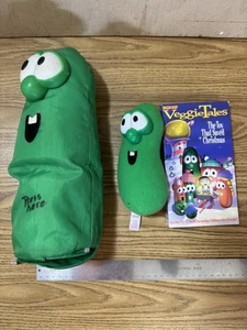 VeggieTales Bounce 'n Talk Larry El Pepino Peluche Fisher Price Peluche Cinta VHS - Imagen 1 de 7