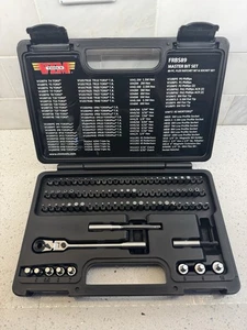 VIM TOOLS FRBS89 89 Pc. Flex Ratchet Bit & Socket Set - 1/4'' Hex Dr. NEW - Picture 1 of 10