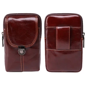 For iPhone Xs Max XR 6 7 8 Plus Leather Wallet Phone Pouch Belt Bag Case Cover - Picture 1 of 11