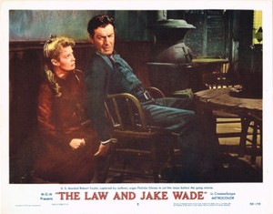 THE LAW AND JAKE WADE ORIGINAL 11X14 LOBBY CARD PATRICIA OWENS ROBERT TAYLOR